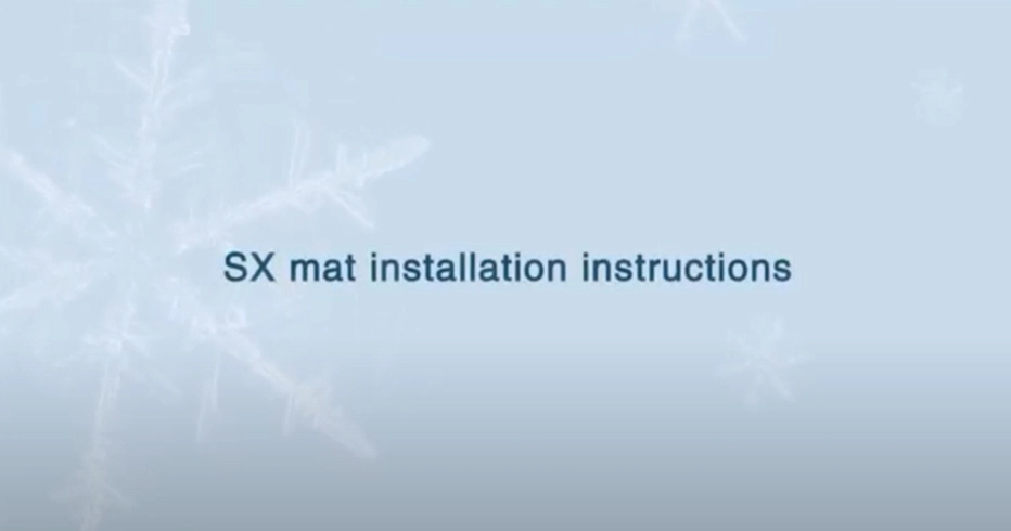 Instructions d'installation du tapis SX